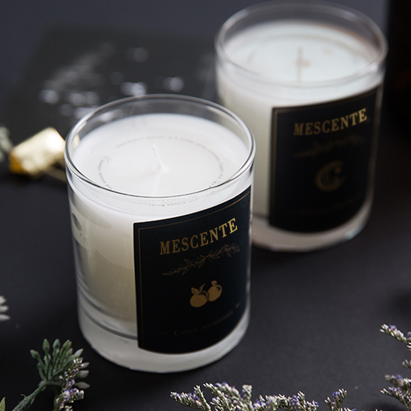 Vela perfumada de cera de soja con etiqueta privada de masaje de lujo decorativa personalizada M&Scent