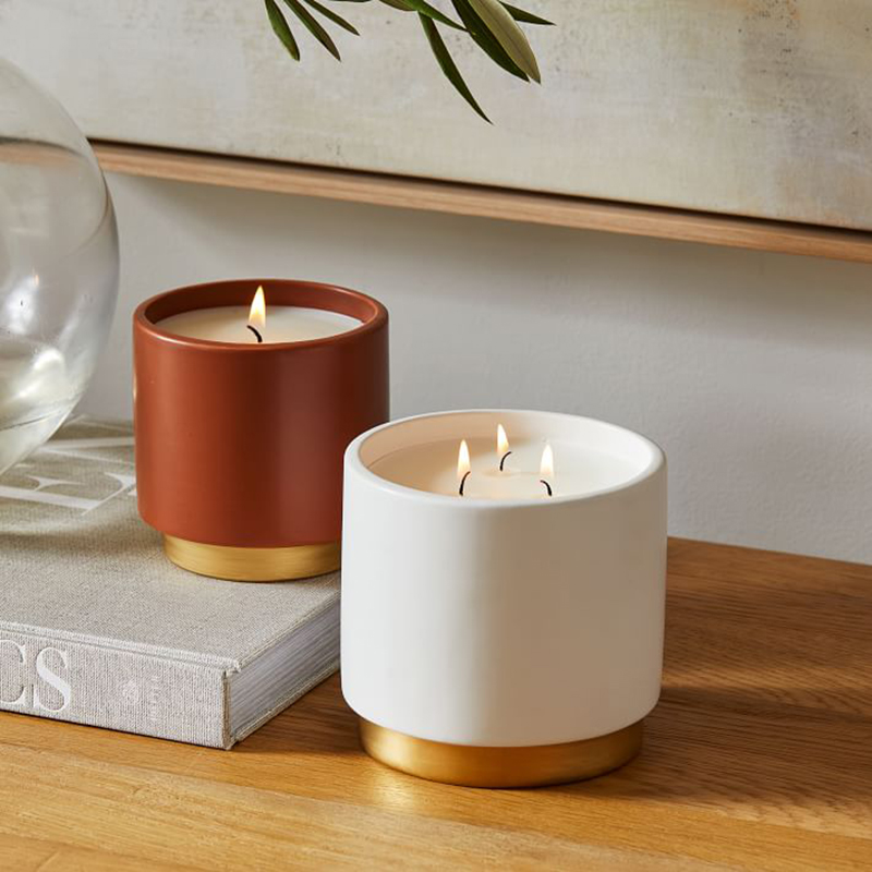 Velas perfumadas de cera de soja coloreadas con etiqueta privada de lujo personalizadas de alta calidad a granel