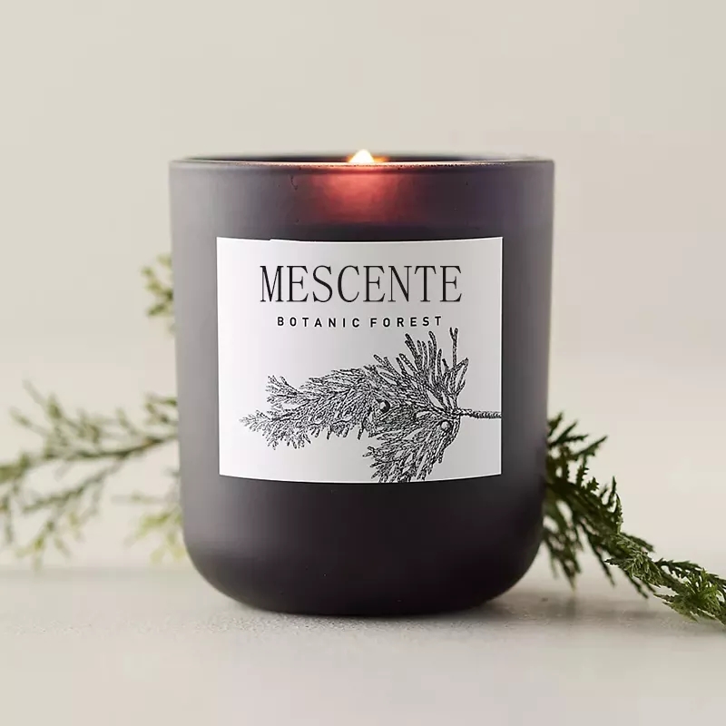 Venta al por mayor de velas perfumadas de cera de soja de cristal natural de aromaterapia de lujo de etiqueta privada para decoración de bodas
