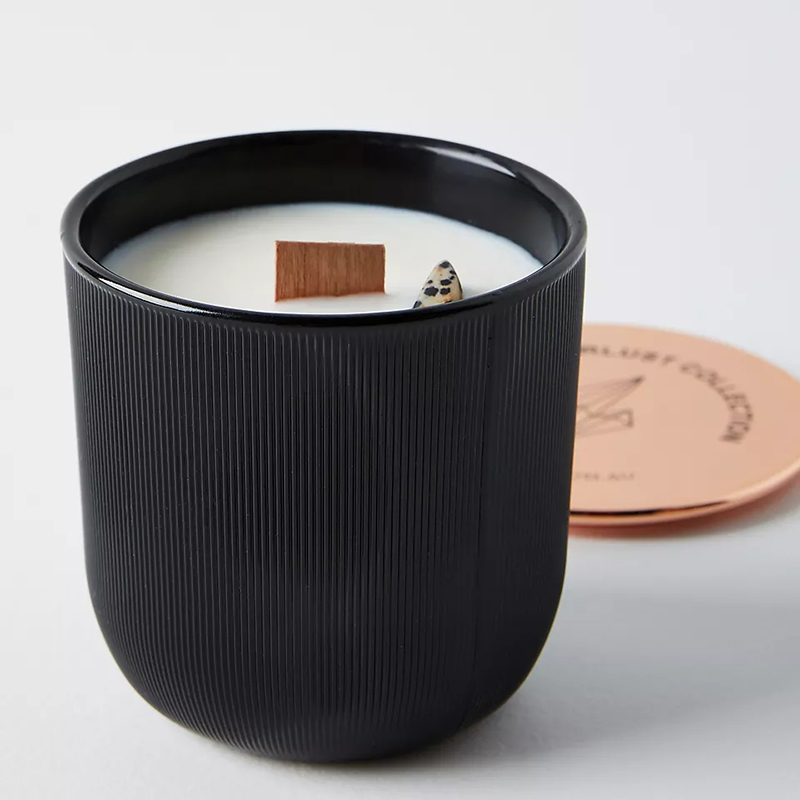 Velas perfumadas cristalinas de la cera de soja del aromaterapia de Chakra de la gema del logotipo brillante de mármol de lujo al por mayor