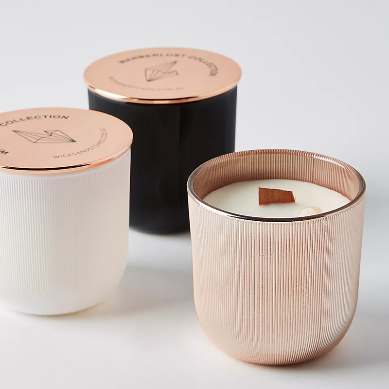 Velas perfumadas cristalinas de la cera de soja del aromaterapia de Chakra de la gema del logotipo brillante de mármol de lujo al por mayor
