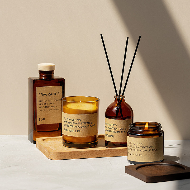 Difusor de láminas para el hogar con decoración de lujo de M&Scent y juego de velas perfumadas con embalaje en caja