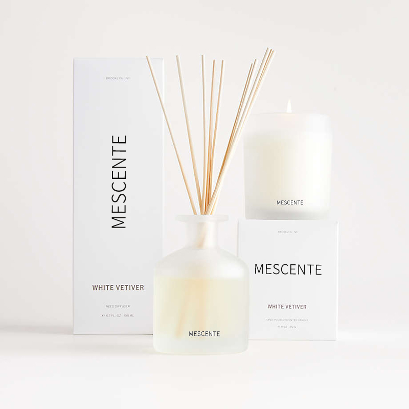 Velas perfumadas de cera de soja de marca privada de lujo al por mayor de M&Scent con caja