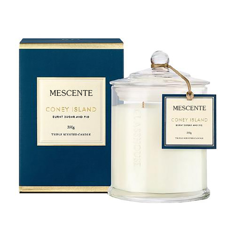 M&Scent vende al por mayor velas de soja perfumadas con tarro abovedado navideño personalizado de lujo con etiqueta privada con tapa