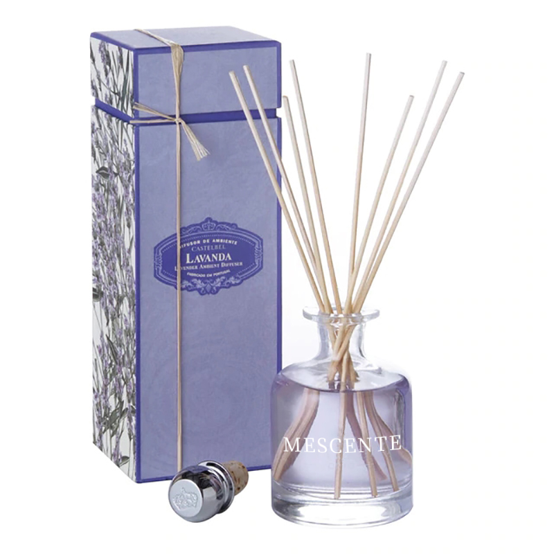 Primavera de lujo 400 ml Botellas rosadas ecológicas Cemento Cuero gris Magnolia Aroma Palos de flores Difusor de láminas