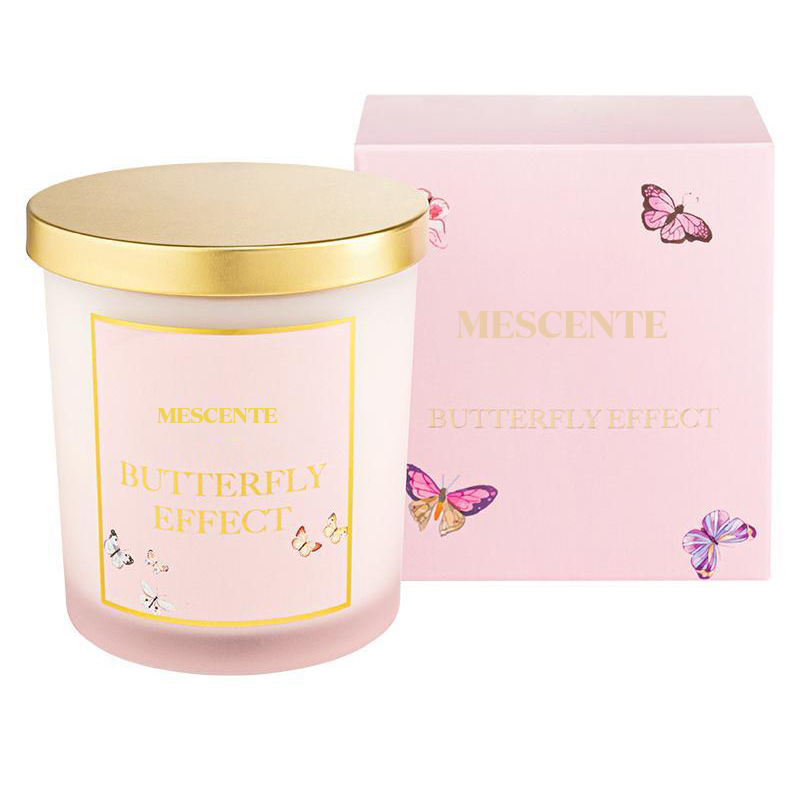 M&Scent vende al por mayor nueva vela de soja perfumada Kerzen con etiqueta privada personalizada de lujo, tarros de cristal navideños con tapa
