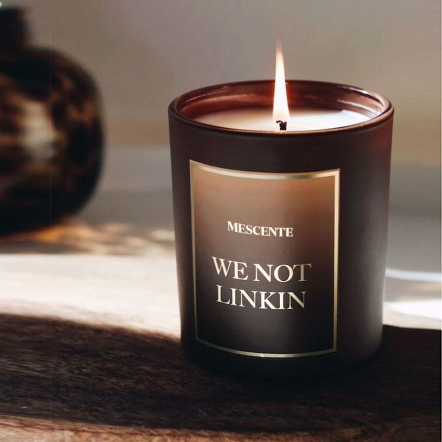 M&Scent vende al por mayor nueva vela de soja perfumada Kerzen con etiqueta privada personalizada de lujo, tarros de cristal navideños con tapa