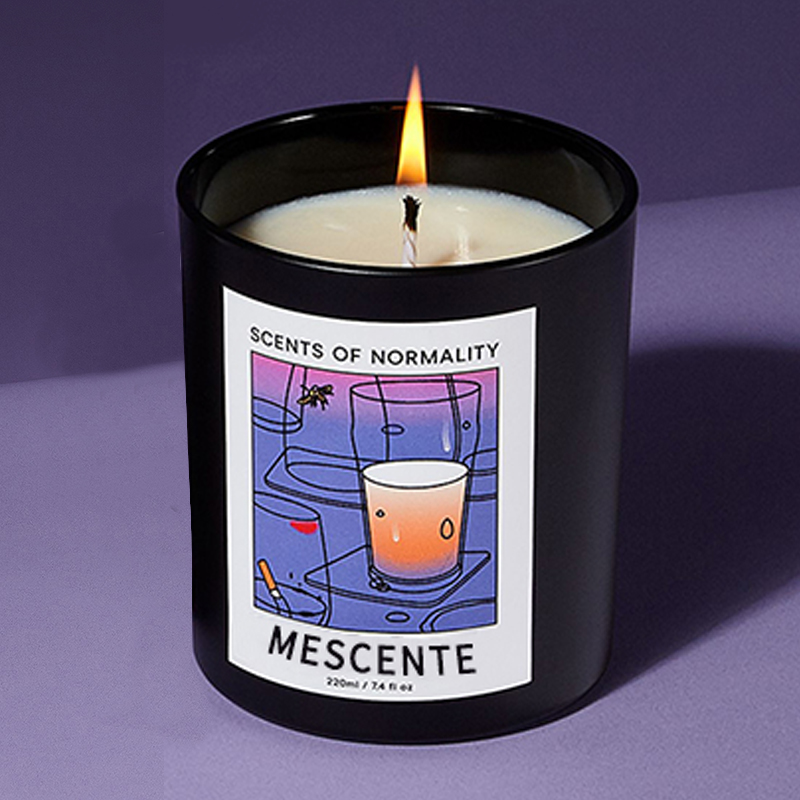 Velas cristalinas hechas a mano de lujo de la cera de soja del aroma del aroma de la Navidad de la etiqueta privada de encargo de lujo al por mayor de M&Scent