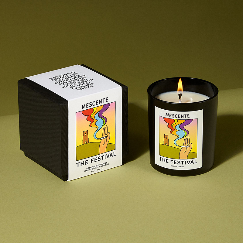 Velas cristalinas hechas a mano de lujo de la cera de soja del aroma del aroma de la Navidad de la etiqueta privada de encargo de lujo al por mayor de M&Scent