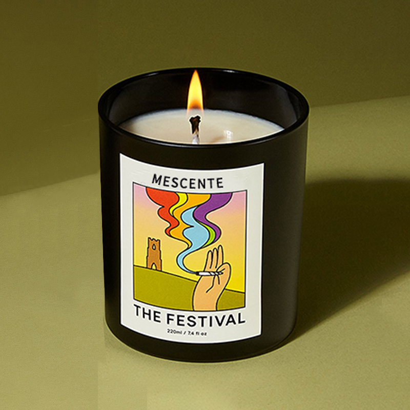 Velas cristalinas hechas a mano de lujo de la cera de soja del aroma del aroma de la Navidad de la etiqueta privada de encargo de lujo al por mayor de M&Scent
