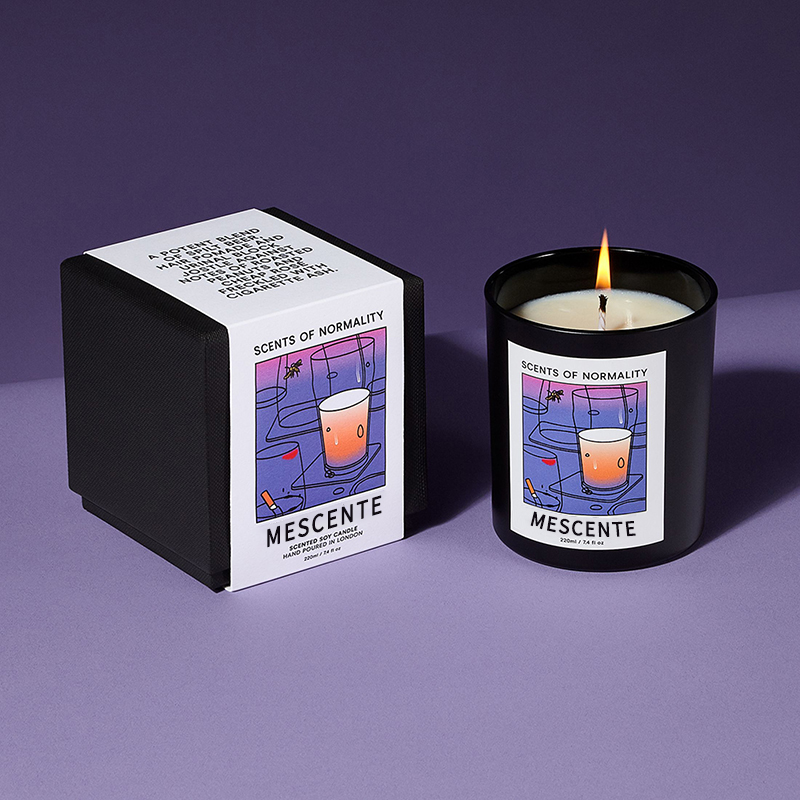Velas cristalinas hechas a mano de lujo de la cera de soja del aroma del aroma de la Navidad de la etiqueta privada de encargo de lujo al por mayor de M&Scent