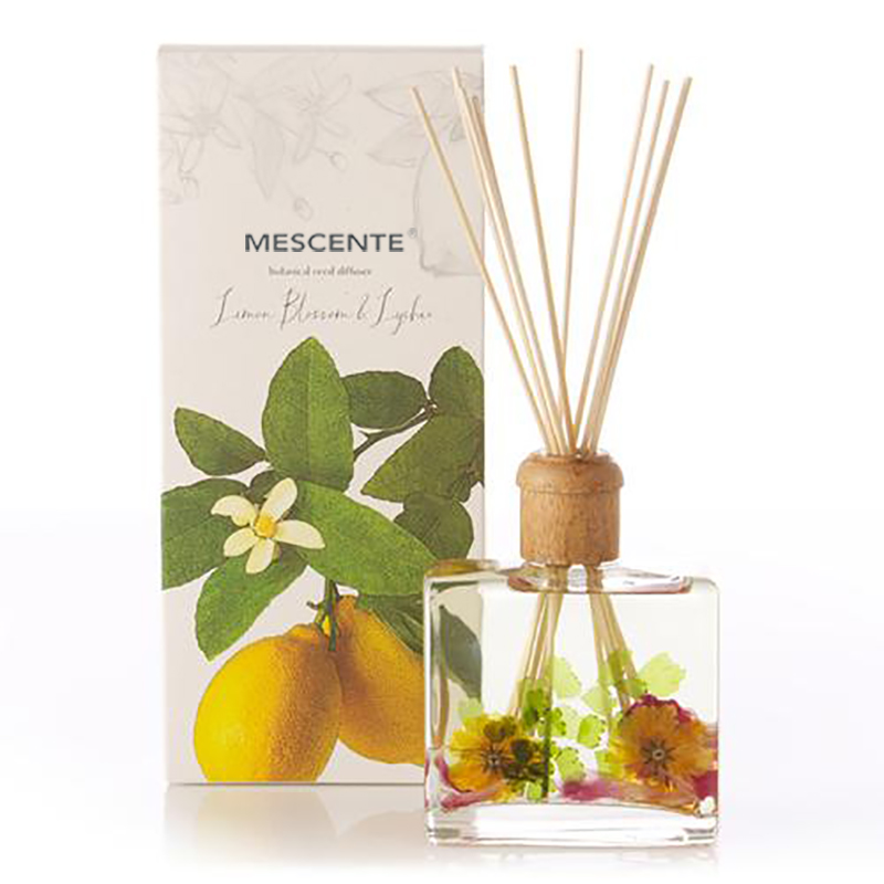 Difusor de láminas de aroma de madera de sola flor personalizado de lujo de alta calidad al por mayor con etiqueta privada con caja