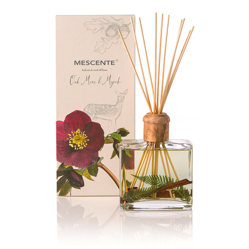 Difusor de láminas de aroma de madera de sola flor personalizado de lujo de alta calidad al por mayor con etiqueta privada con caja