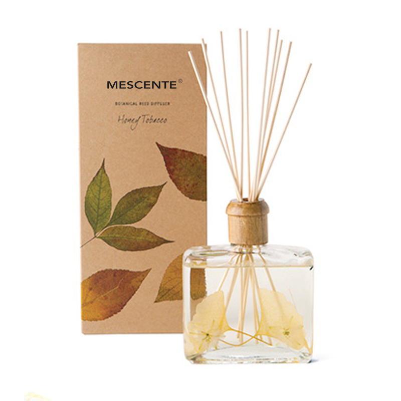 Difusor de láminas de aroma de madera de sola flor personalizado de lujo de alta calidad al por mayor con etiqueta privada con caja