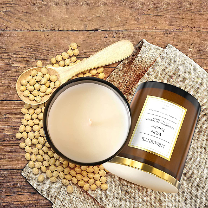 M&Scent vende al por mayor el sistema de regalo de velas de cera de soja perfumadas con etiqueta privada personalizada de lujo a granel