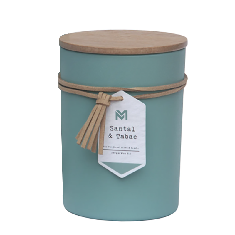 El regalo de madera de la vela de la cera de soja del olor del Aromaterapia de la tapa de la etiqueta privada de la venta al por mayor del olor de M&S fijó en el tarro de cristal