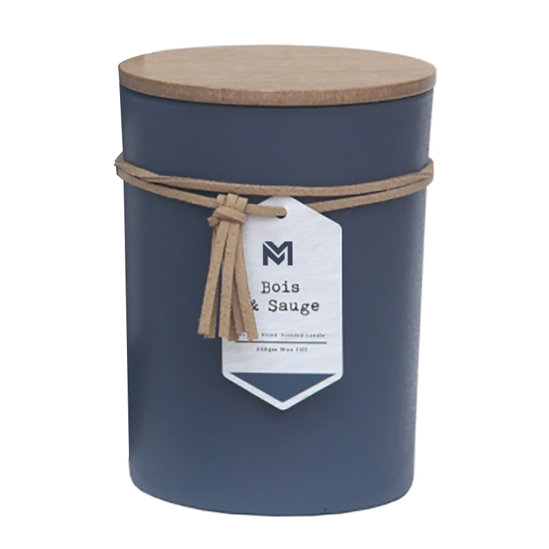 El regalo de madera de la vela de la cera de soja del olor del Aromaterapia de la tapa de la etiqueta privada de la venta al por mayor del olor de M&S fijó en el tarro de cristal