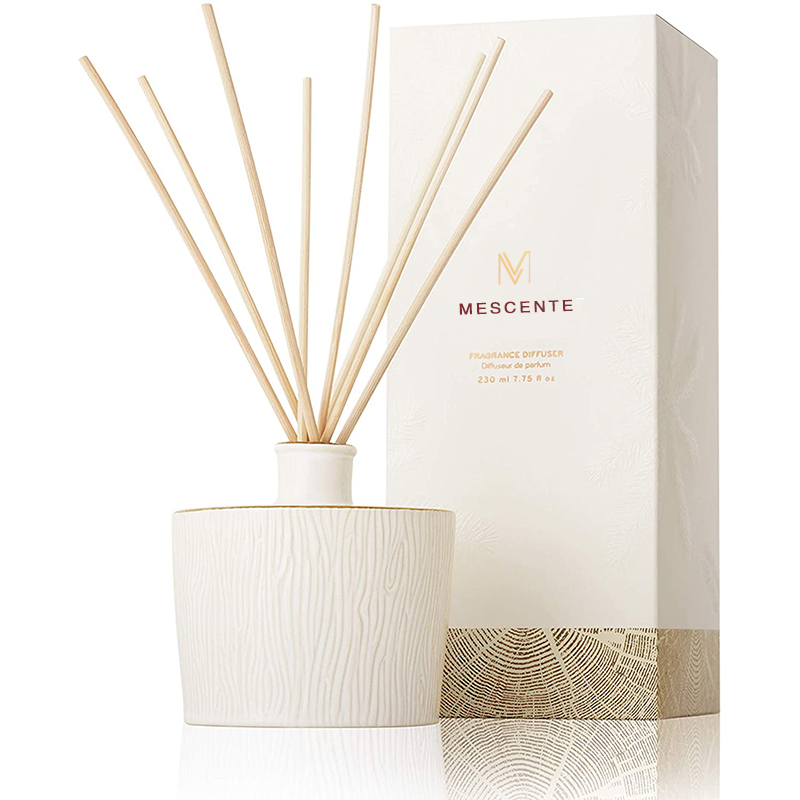 M&Scent vende al por mayor sistemas de madera redondos de lujo del regalo del difusor de láminas del aroma del tornillo de la fibra de Stik de la botella de cristal