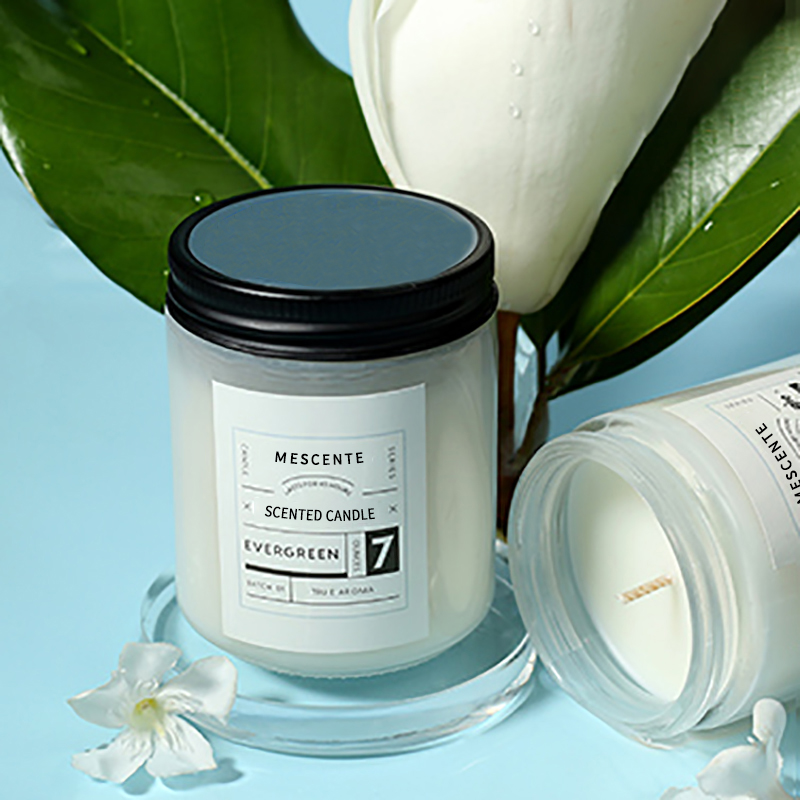 Velas de cera de soja perfumadas de lujo con etiqueta privada personalizada de M&Scent con tapa