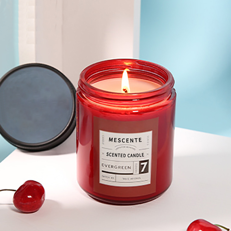Velas de cera de soja perfumadas de lujo con etiqueta privada personalizada de M&Scent con tapa