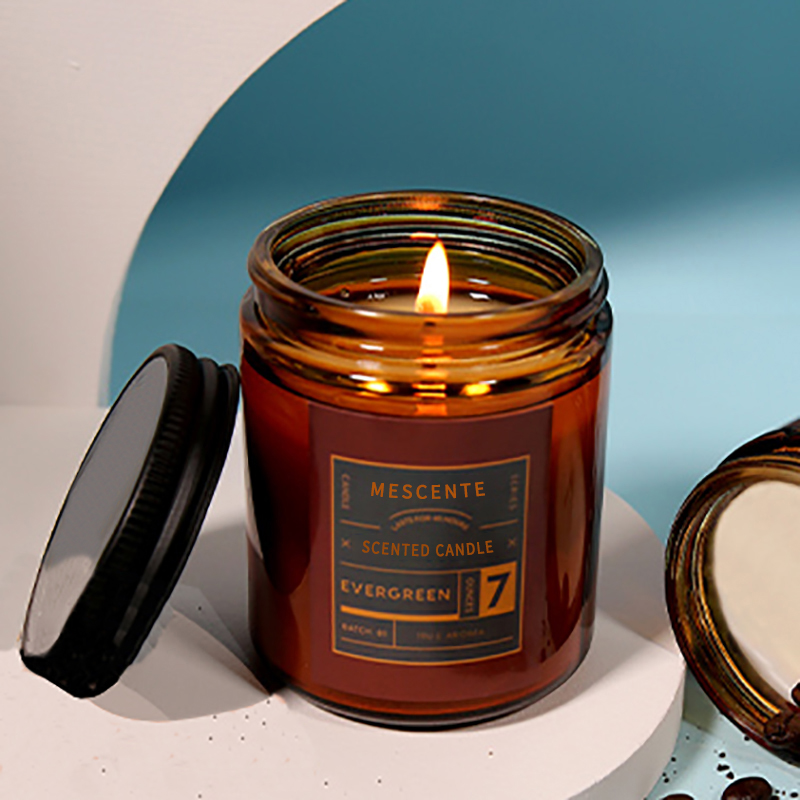 Velas de cera de soja perfumadas de lujo con etiqueta privada personalizada de M&Scent con tapa