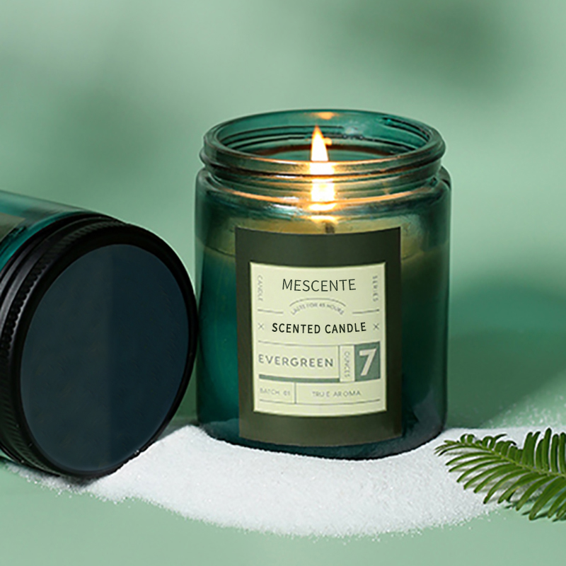 Velas de cera de soja perfumadas de lujo con etiqueta privada personalizada de M&Scent con tapa