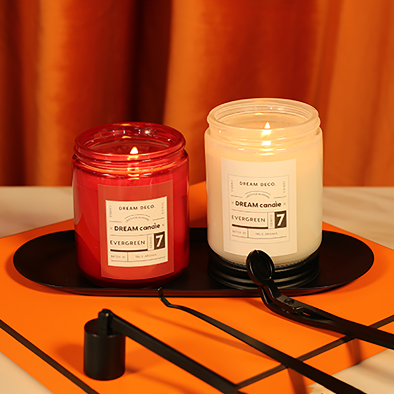 Velas de cera de soja perfumadas de lujo con etiqueta privada personalizada de M&Scent con tapa
