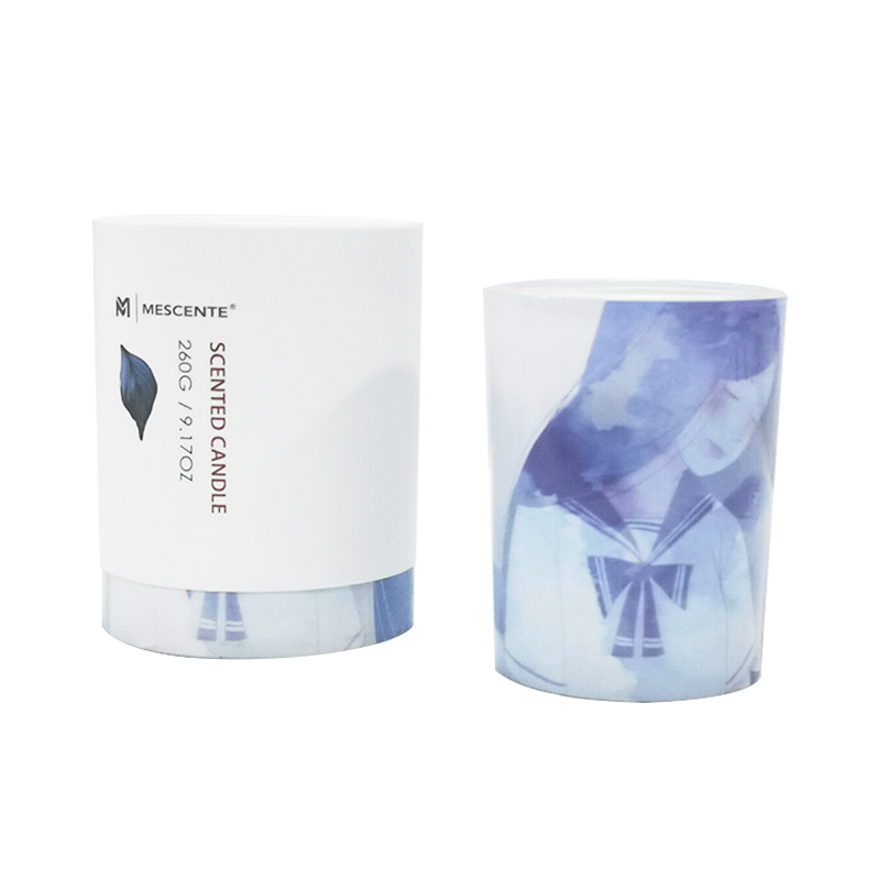 M&Scent vende al por mayor la vela de palma del tarro de cristal verde de la etiqueta privada, velas espirituales