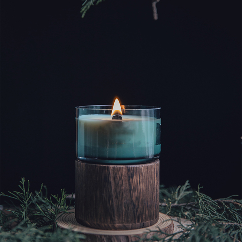 Vela perfumada de cera de soja con cristales, pedido al por mayor, tarros de cristal personalizados de M&Scent