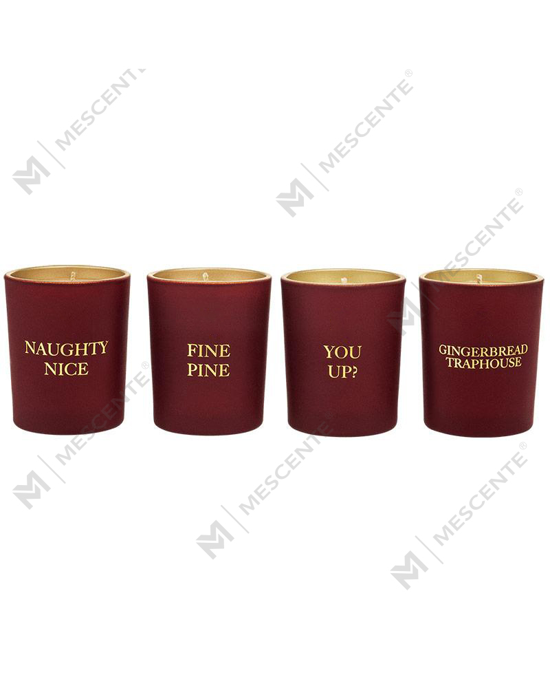 Juego de regalo de 4 velas aromáticas de decoración del hogar de marca privada de lujo de M&Scent