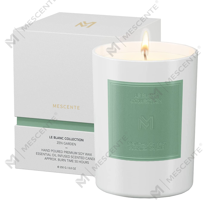 Venta al por mayor de juegos de velas de cera de soja con aromaterapia navideña en tarro de vidrio negro de lujo personalizado de M&Scent