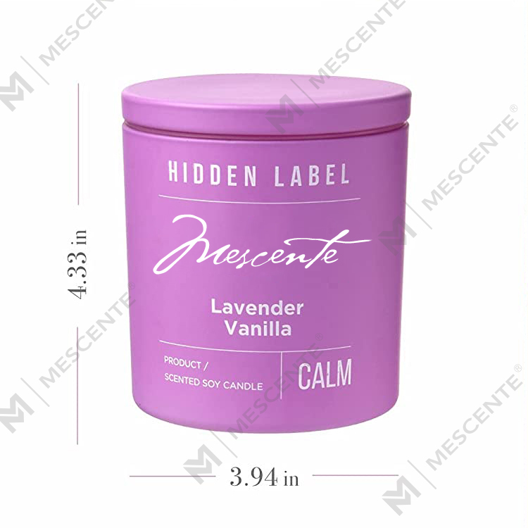 Velas de cera de soja perfumadas con cristales en frascos negros de marca privada de lujo al por mayor de M&Scent