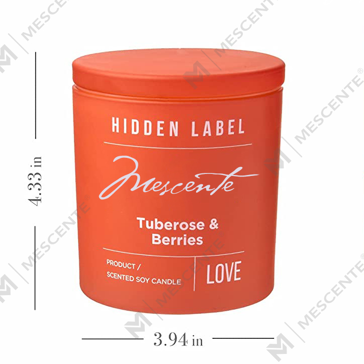 Velas de cera de soja perfumadas con cristales en frascos negros de marca privada de lujo al por mayor de M&Scent