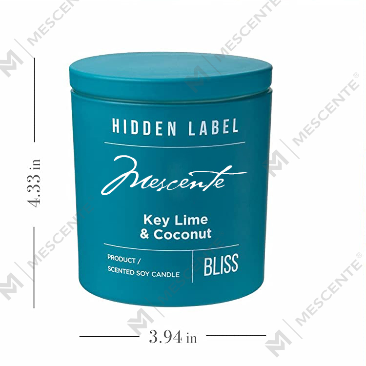 Velas de cera de soja perfumadas con cristales en frascos negros de marca privada de lujo al por mayor de M&Scent