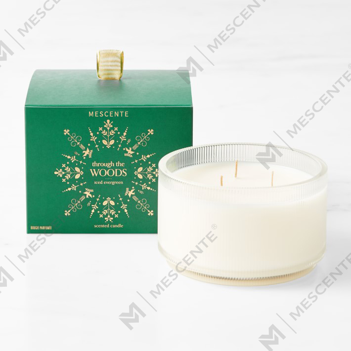 Velas de soja caseras con aroma a claridad orgánica y logotipo personalizado de M&Scent, marca privada en frasco de vidrio
