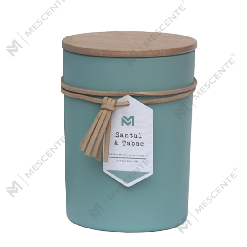 Juego de regalo de velas de cera de soja con aroma a aroma y madera de marca privada al por mayor de M&Scent en frasco de vidrio