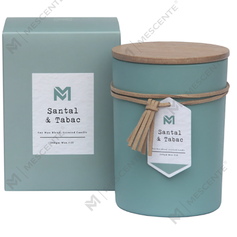 Juego de regalo de velas de cera de soja con aroma a aroma y madera de marca privada al por mayor de M&Scent en frasco de vidrio