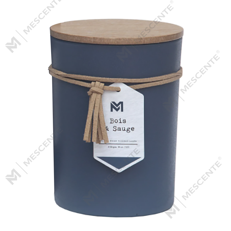 Juego de regalo de velas de cera de soja con aroma a aroma y madera de marca privada al por mayor de M&Scent en frasco de vidrio