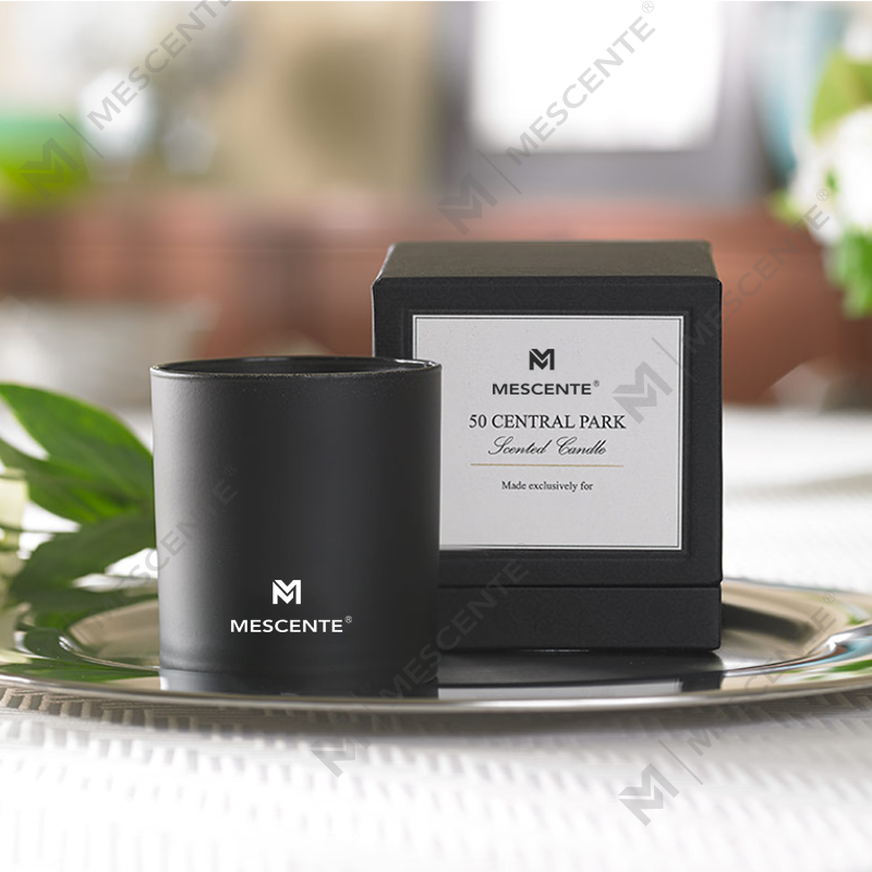 Velas de aromaterapia macho cromadas de marca privada de lujo al por mayor de M&Scent de 22 oz con cristales en el interior