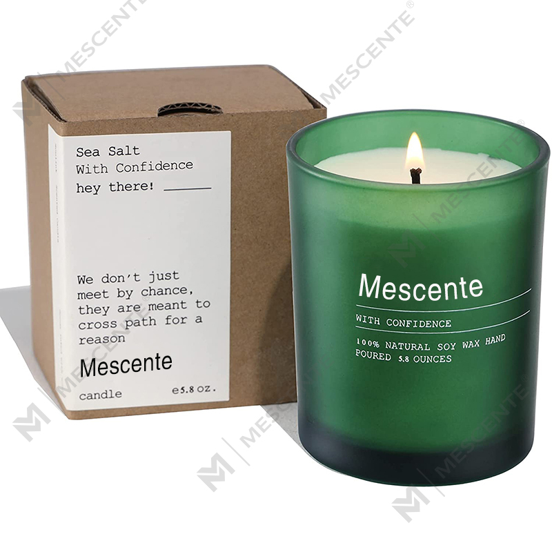 Tarro de decoración de bodas personalizado de M&Scent Velas perfumadas de jazmín e ylang ylang con etiquetas a granel