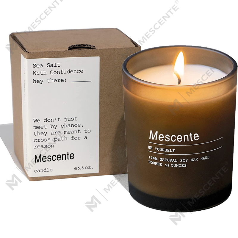 Tarro de decoración de bodas personalizado de M&Scent Velas perfumadas de jazmín e ylang ylang con etiquetas a granel