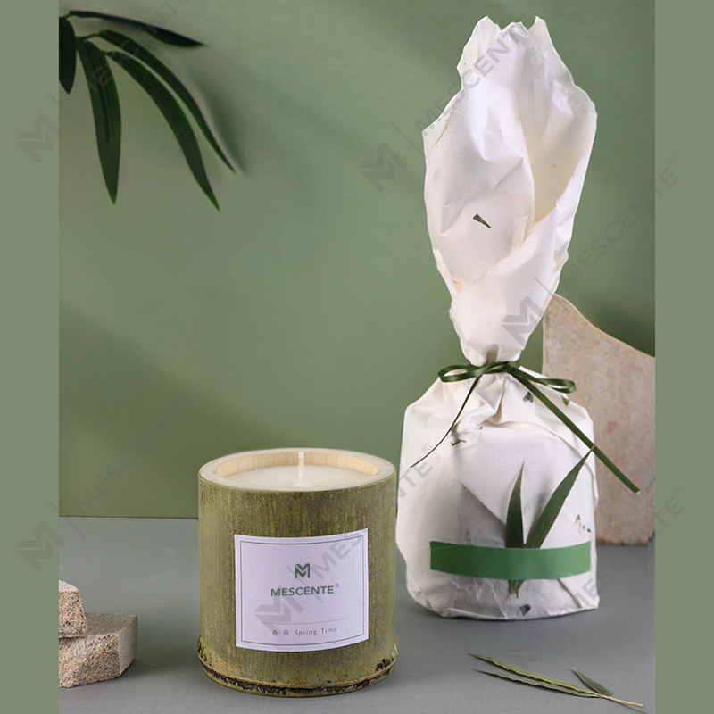 Candelabro de madera de lujo M&Scent, marca privada, perfumado con caja