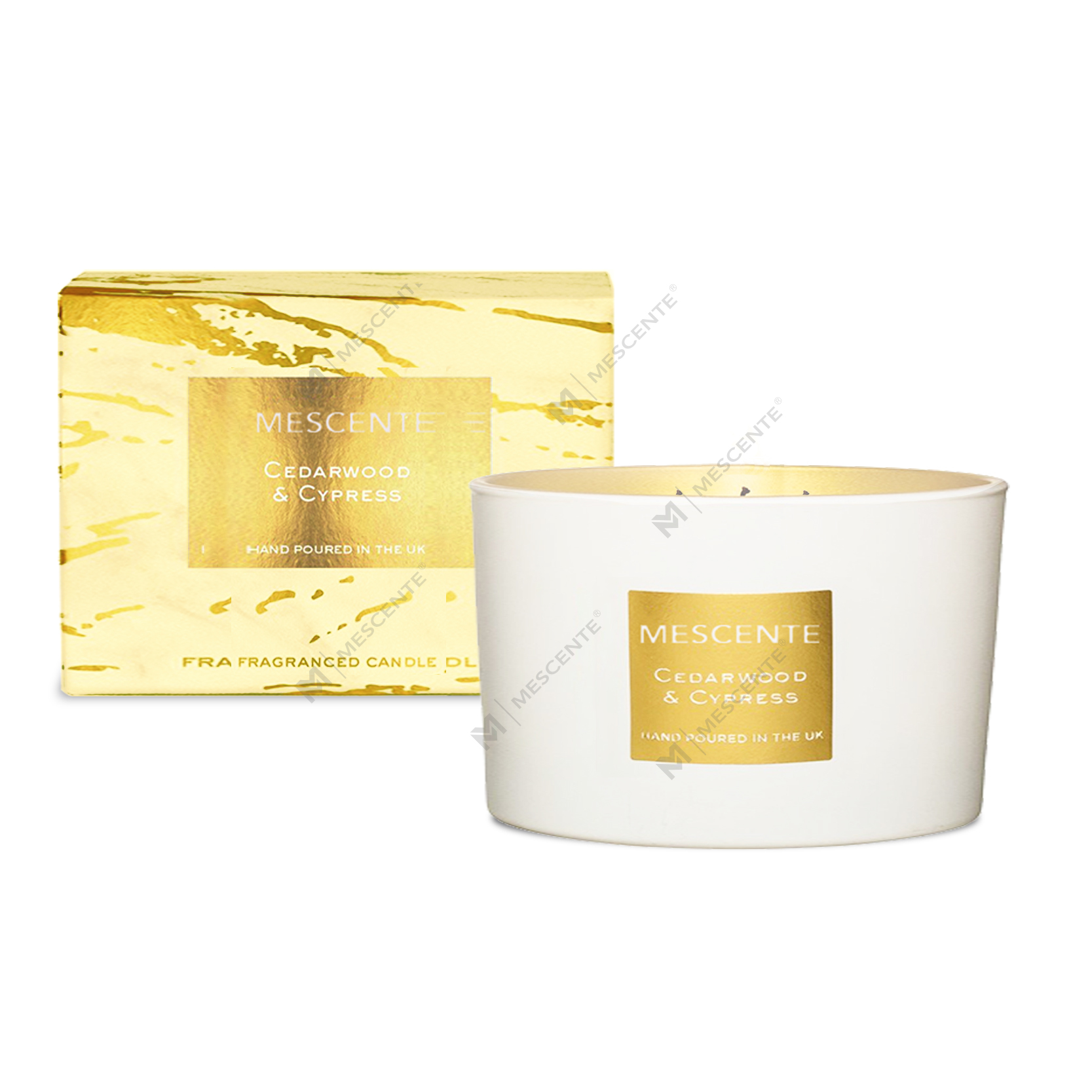 Juego de regalo de velas de palma de coco perfumadas de 3 mechas con aromaterapia decorativa al por mayor de M&Scent