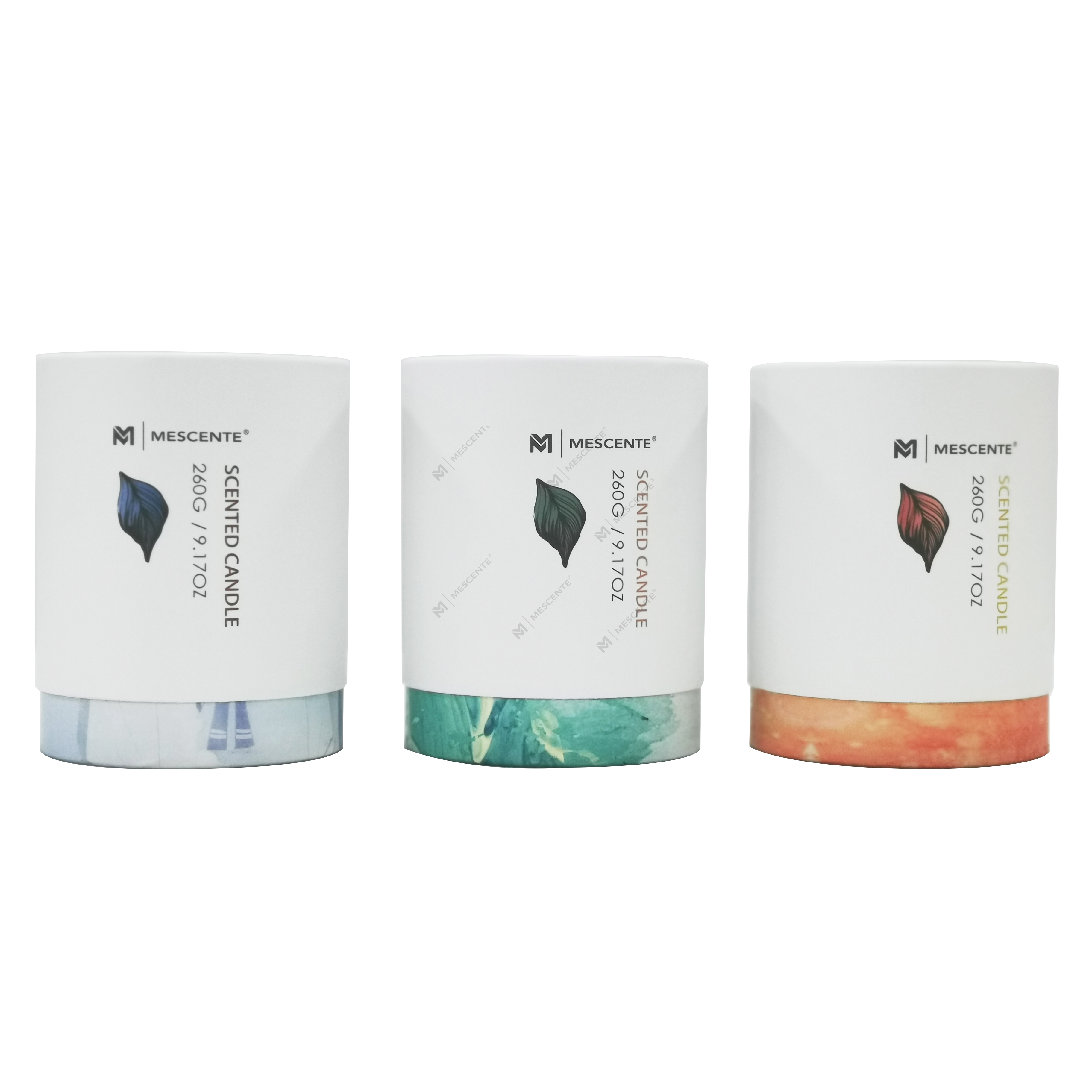 Vela de palma en frasco de vidrio verde de marca privada al por mayor de M&Scent, velas espirituales