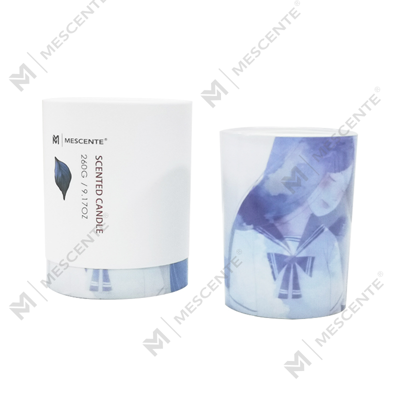 Vela de palma en frasco de vidrio verde de marca privada al por mayor de M&Scent, velas espirituales