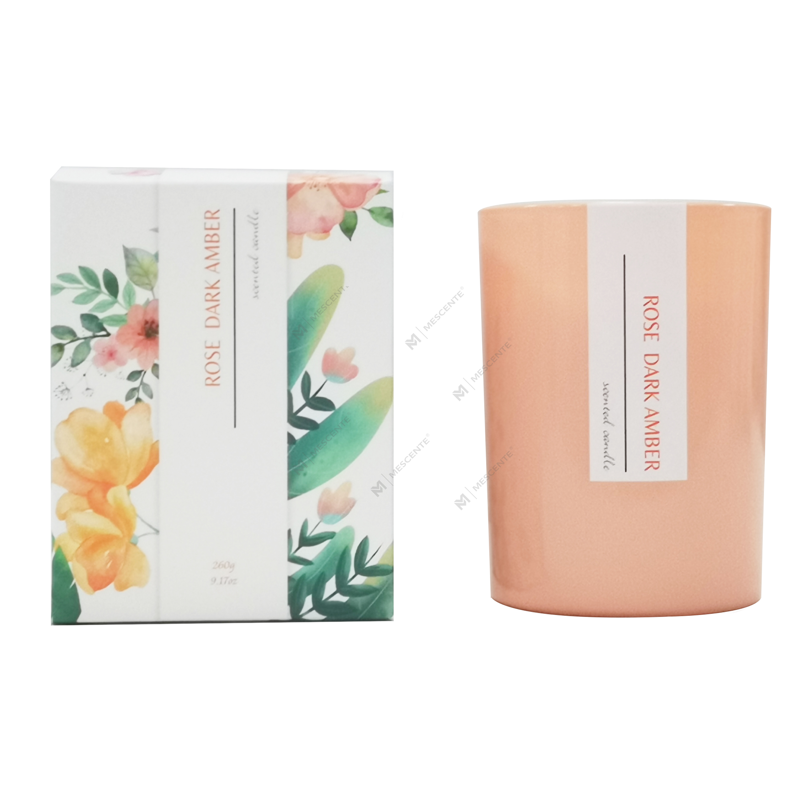 Calentador de velas de coco de marca privada personalizado de M&Scent, velas de palma perfumadas con logotipo