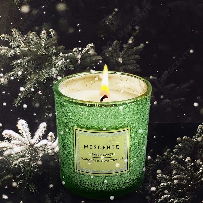 Fabricantes personalizados al por mayor Embalaje de regalo de decoración del hogar de lujo Tarro de color Vela perfumada con cera y flores secas