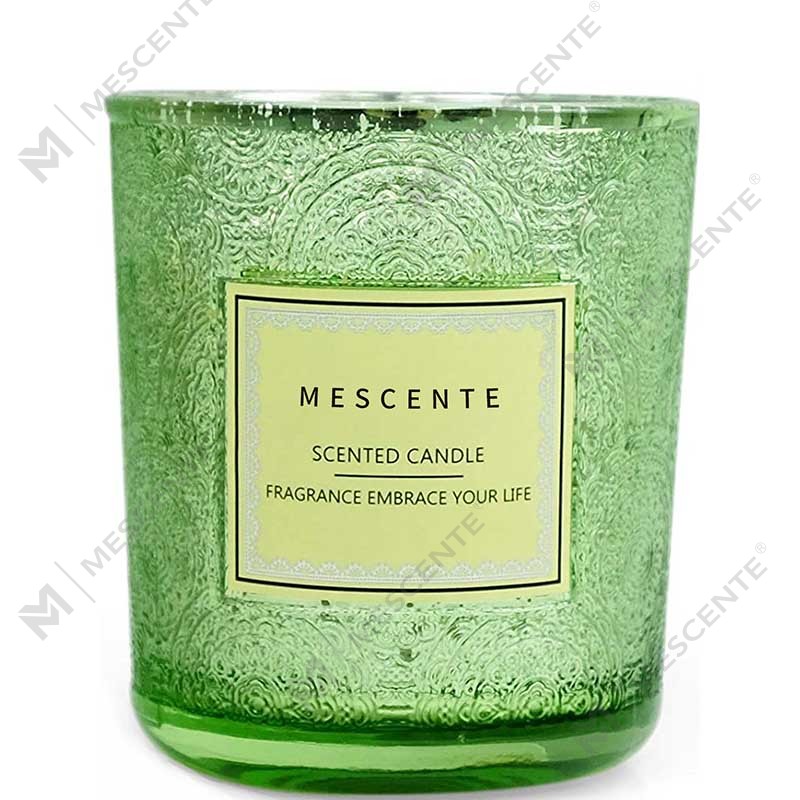 Fabricantes personalizados al por mayor Embalaje de regalo de decoración del hogar de lujo Tarro de color Vela perfumada con cera y flores secas