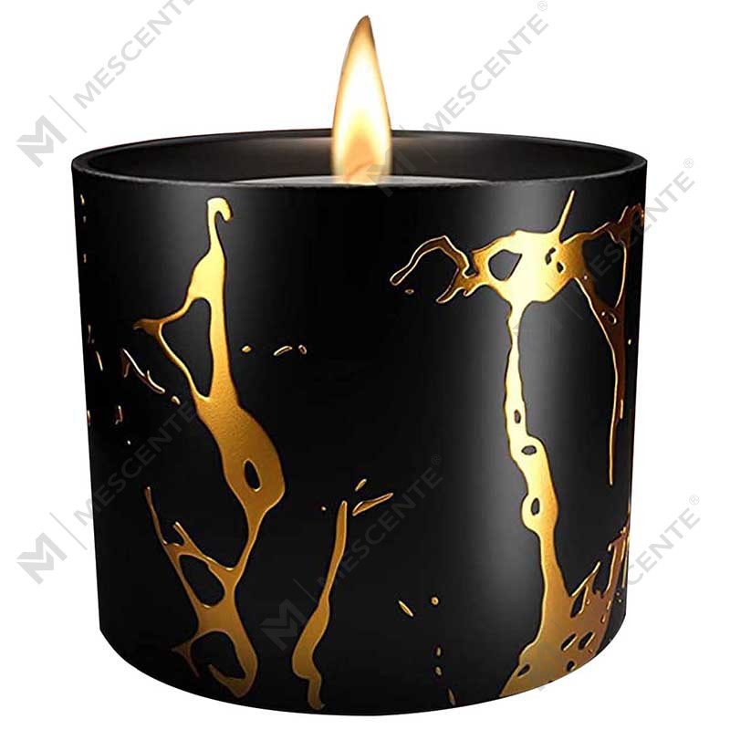 Tarro de velas de cerámica personalizada de gran tamaño de lujo para decoración del hogar, cereales y oro, juego de regalos con velas perfumadas de cera de soja hechas a mano