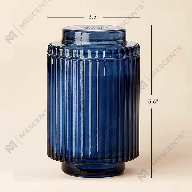 Juego de velas redondas de cerámica con logotipo personalizado, cera de soja y coco orgánico, con aroma a rosa y flores secas de cristal